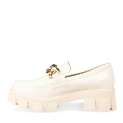 Mocassins BEIGE Femme Motif Vernis A Enfiler