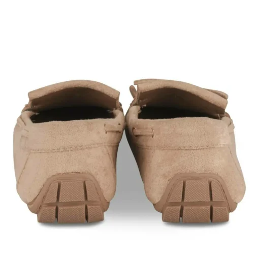 Mocassins BEIGE Femme Motif Uni A Enfiler