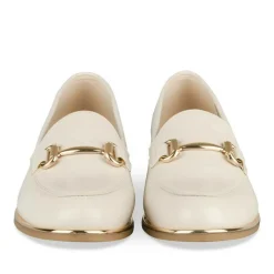 Mocassins BEIGE Femme Motif Chaîne A Enfiler