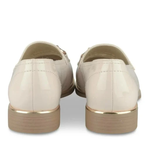 Mocassins BEIGE Femme Motif Uni A Enfiler