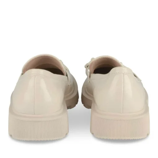 Mocassins BEIGE Femme Motif Uni A Enfiler