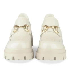 Mocassins BEIGE Femme Motif Chaîne A Enfiler