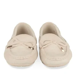 Mocassins BEIGE Femme Motif Uni A Enfiler