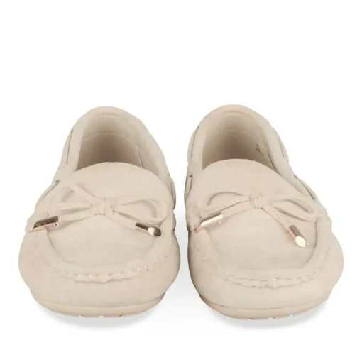 Mocassins BEIGE Femme Motif Uni A Enfiler