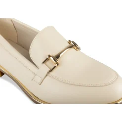Mocassins BEIGE Femme Motif Uni A Enfiler