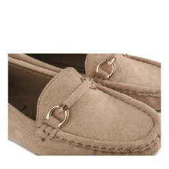 Mocassins BEIGE Femme Motif Uni A Enfiler