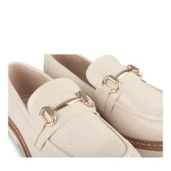 Mocassins BEIGE Femme Motif Chaîne A Enfiler