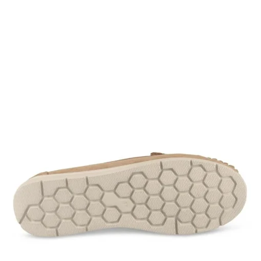 Mocassins BEIGE Femme Motif Uni A Enfiler