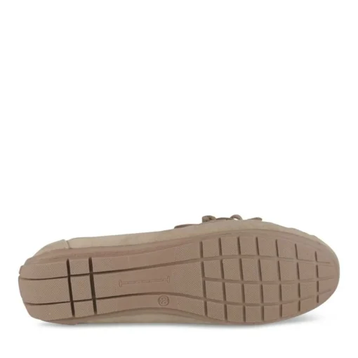 Mocassins BEIGE Femme Motif Uni A Enfiler