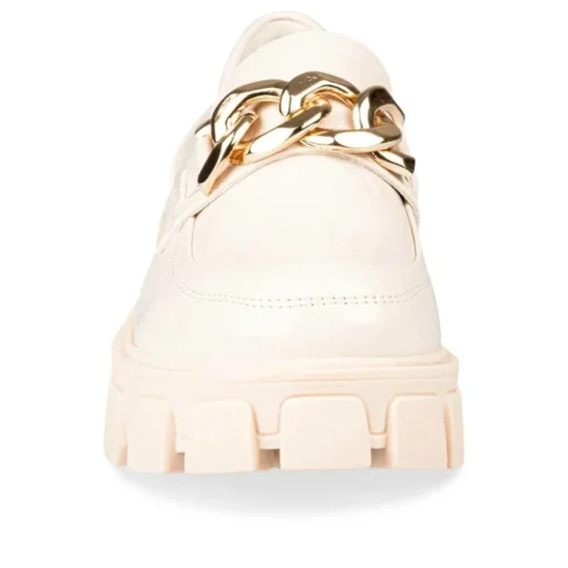 Mocassins BEIGE Femme Motif Vernis A Enfiler