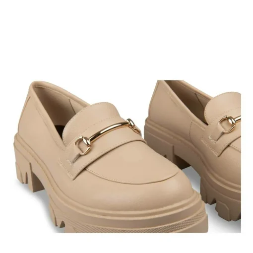 Mocassins BEIGE Femme Motif Uni