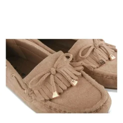 Mocassins BEIGE Femme Motif Uni A Enfiler