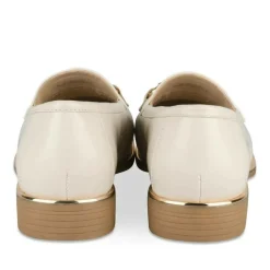 Mocassins BEIGE Femme Motif Chaîne A Enfiler