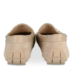 Mocassins BEIGE Femme Motif Chaîne A Enfiler
