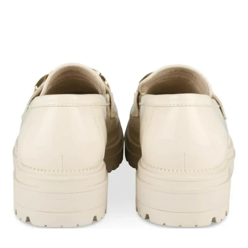 Mocassins BEIGE Femme Motif Chaîne A Enfiler