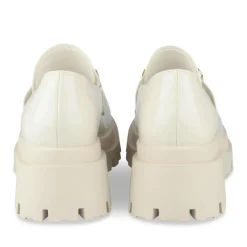 Mocassins BEIGE Femme Motif Chaîne A Enfiler