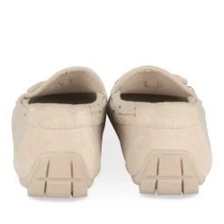 Mocassins BEIGE Femme Motif Uni A Enfiler