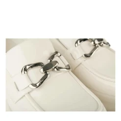 Mocassins BEIGE Femme Motif Chaîne A Enfiler