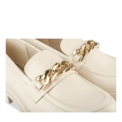 Mocassins BEIGE Femme Motif Chaîne A Enfiler