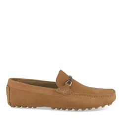 Mocassins BEIGE Homme CUIR Motif Uni A Enfiler