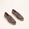 Mocassins BEIGE Homme CUIR Motif Uni A Enfiler