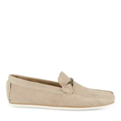 Mocassins BEIGE Homme CUIR Motif Uni A Enfiler