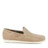 Mocassins BEIGE Homme CUIR Motif Uni A Enfiler