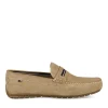 Mocassins BEIGE Homme CUIR Motif Uni A Enfiler