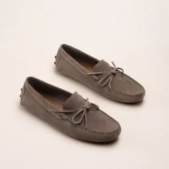 Mocassins BEIGE Homme CUIR Motif Uni A Enfiler