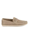 Mocassins BEIGE Homme CUIR Motif Uni A Enfiler