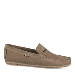 Mocassins BEIGE Homme CUIR Motif Uni A Enfiler