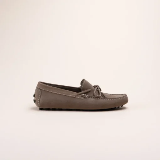 Mocassins BEIGE Homme CUIR Motif Uni A Enfiler
