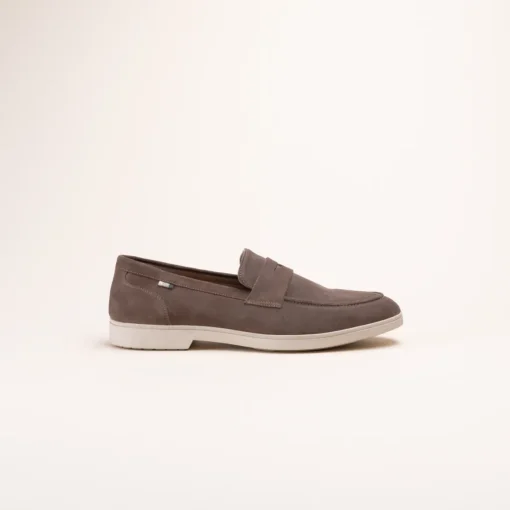Mocassins BEIGE Homme CUIR Motif Uni A Enfiler