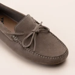 Mocassins BEIGE Homme CUIR Motif Uni A Enfiler