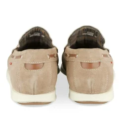 Mocassins BEIGE Homme CUIR Motif Uni A Enfiler