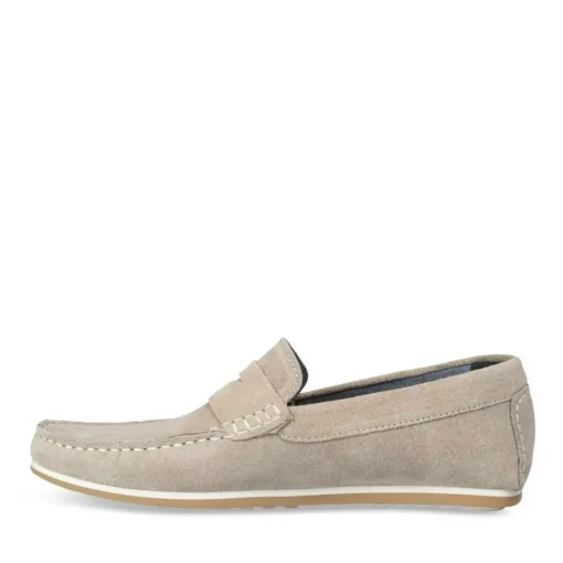 Mocassins BEIGE Homme CUIR A Enfiler
