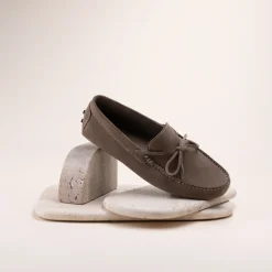 Mocassins BEIGE Homme CUIR Motif Uni A Enfiler