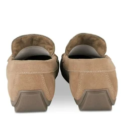 Mocassins BEIGE Homme CUIR Motif Uni A Enfiler