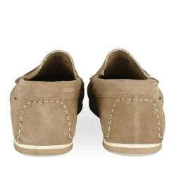 Mocassins BEIGE Homme CUIR Motif Uni A Enfiler