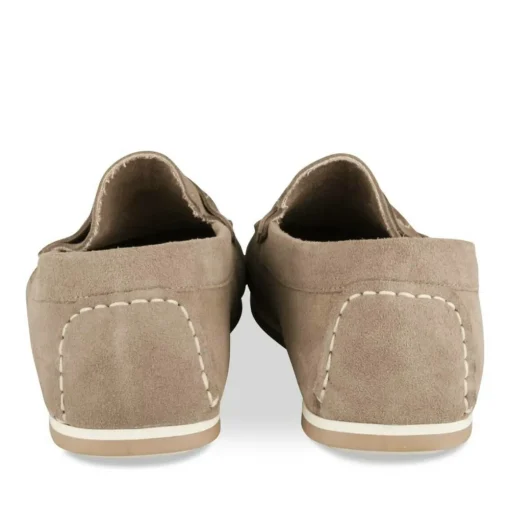 Mocassins BEIGE Homme CUIR Motif Uni A Enfiler