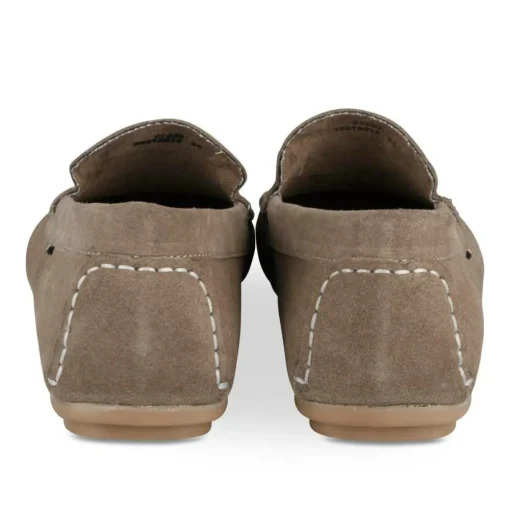 Mocassins BEIGE Homme CUIR Motif Uni A Enfiler