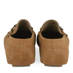 Mocassins BEIGE Homme CUIR Motif Uni A Enfiler