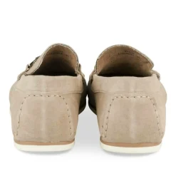 Mocassins BEIGE Homme CUIR Motif Uni A Enfiler