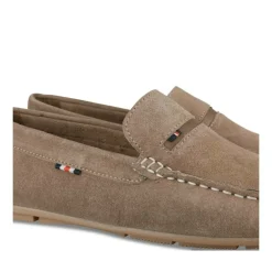 Mocassins BEIGE Homme CUIR Motif Uni A Enfiler
