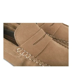 Mocassins BEIGE Homme CUIR Motif Uni A Enfiler