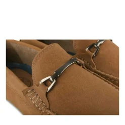 Mocassins BEIGE Homme CUIR Motif Uni A Enfiler