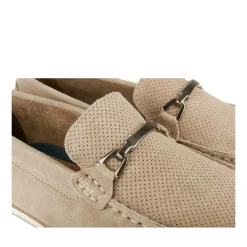 Mocassins BEIGE Homme CUIR Motif Uni A Enfiler