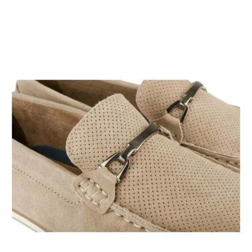 Mocassins BEIGE Homme CUIR Motif Uni A Enfiler