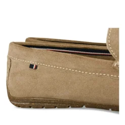 Mocassins BEIGE Homme CUIR Motif Uni A Enfiler