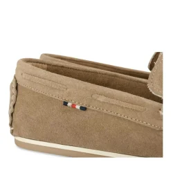 Mocassins BEIGE Homme CUIR Motif Uni A Enfiler